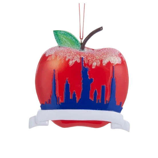 Modern Kurt S. Adler Personalized New York Apple Ornament Casual