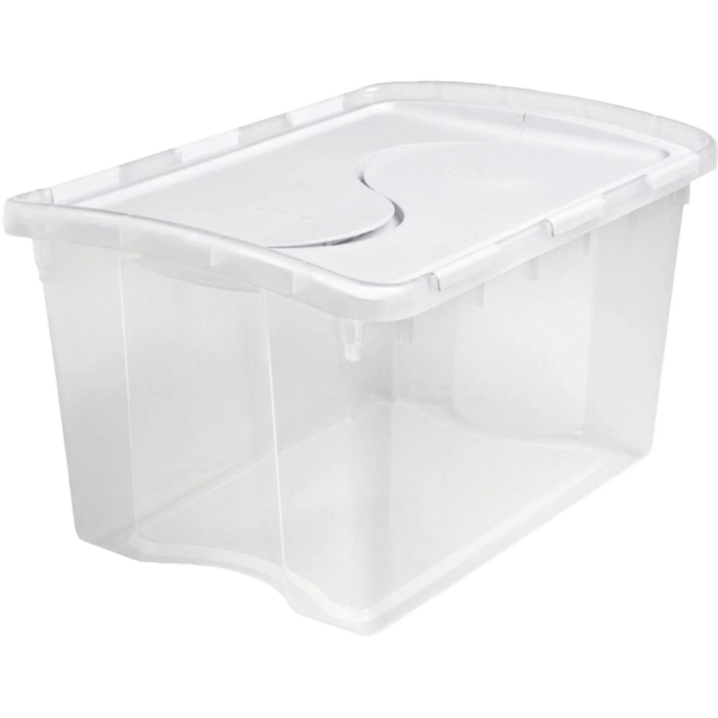 Versatile Sterilite 48 Quart Clear Flip Top Storage Tote Responsible