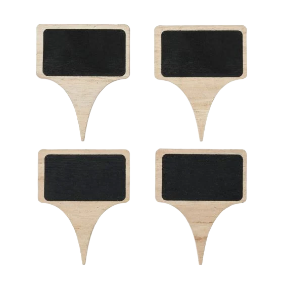 Unique True Brands Wooden Cheese Markers Set of 4 Modern