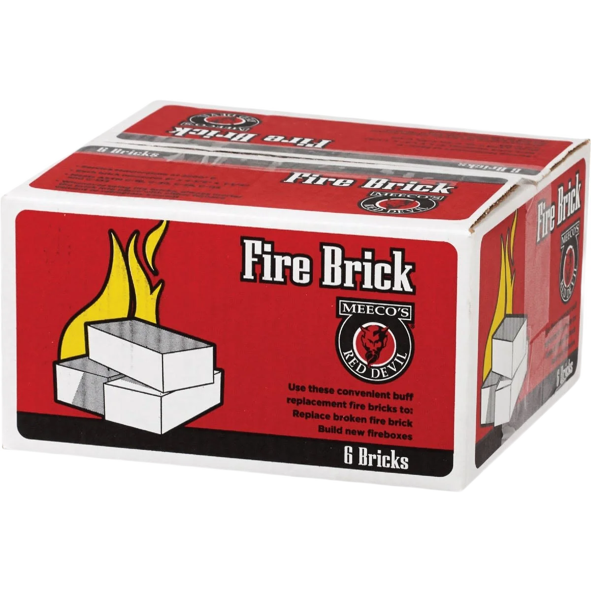 Professional Meeco’s Red Devil ASTM Fire Bricks 6-Pack Easy-to-Use