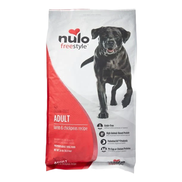 Long-Lasting Nulo style High-Protein Lamb Chickpeas Adult Dry Dog Food 24 lb. Top-Quality
