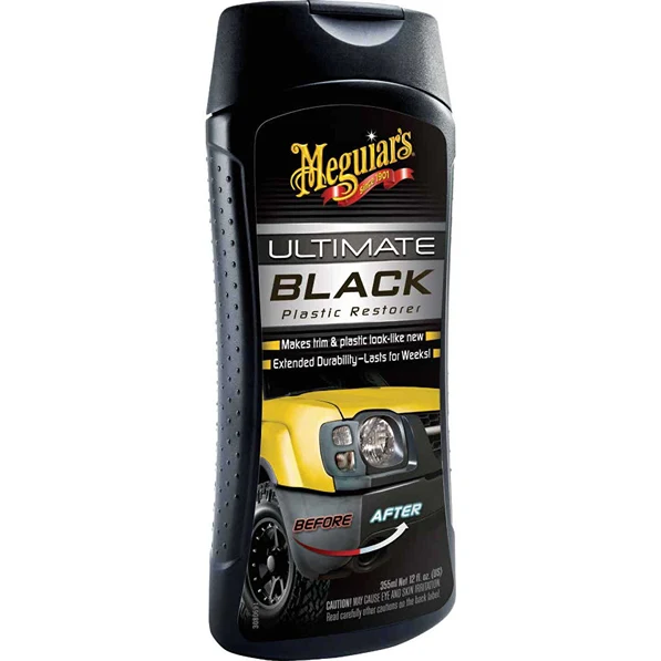 Selected Meguiars 12 Oz. Liquid Black Plastic Restorer Detailer Classic