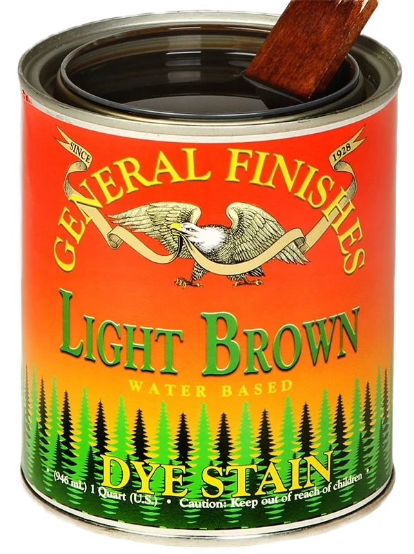 Stylish General Finishes Light Brown Water Based Dye Stain Pint Convenient