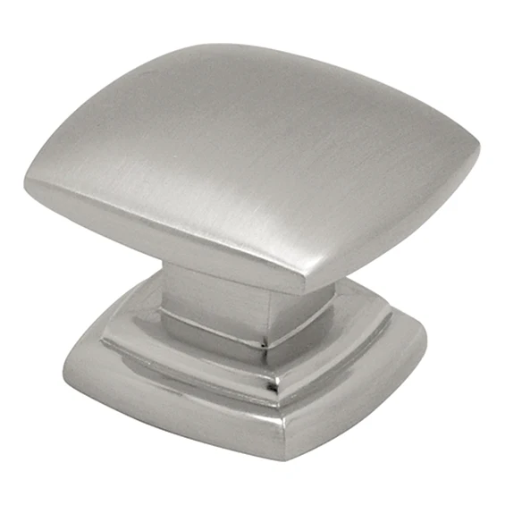 Recyclable Hickory Hardware 1-1 2 Satin Nickel Square Euro-Contemporary Knob Organic