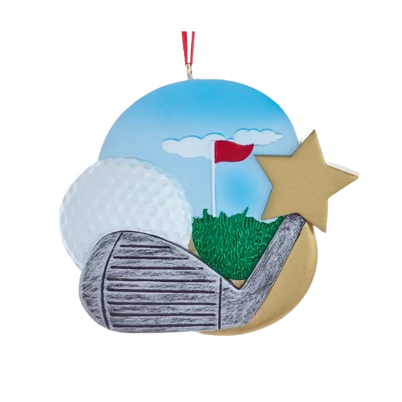 High-Grade Kurt S. Adler Personalized Golf with Star Ornament Proven
