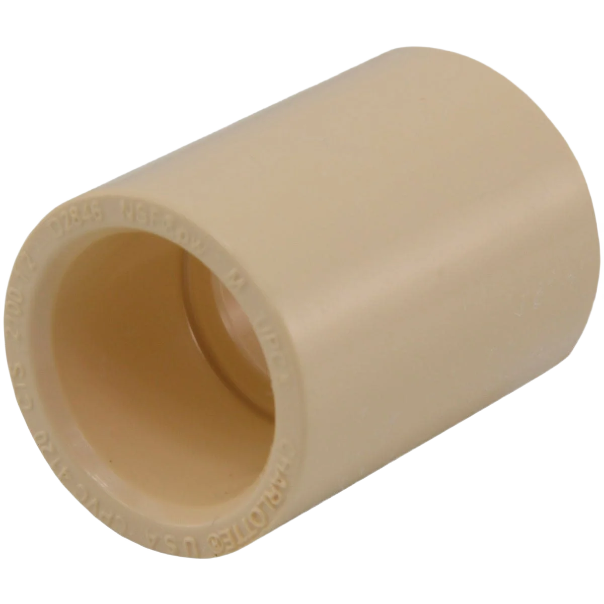 Contemporary Charlotte Pipe 1 2 In. Solvent Weldable CPVC Coupling with Stop Natural