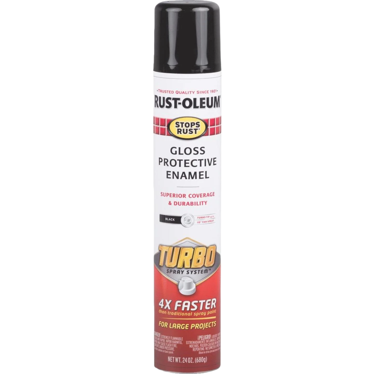 Original Design Rust-Oleum Stop Rust Black Turbo Spray Paint 24 oz. Flexible