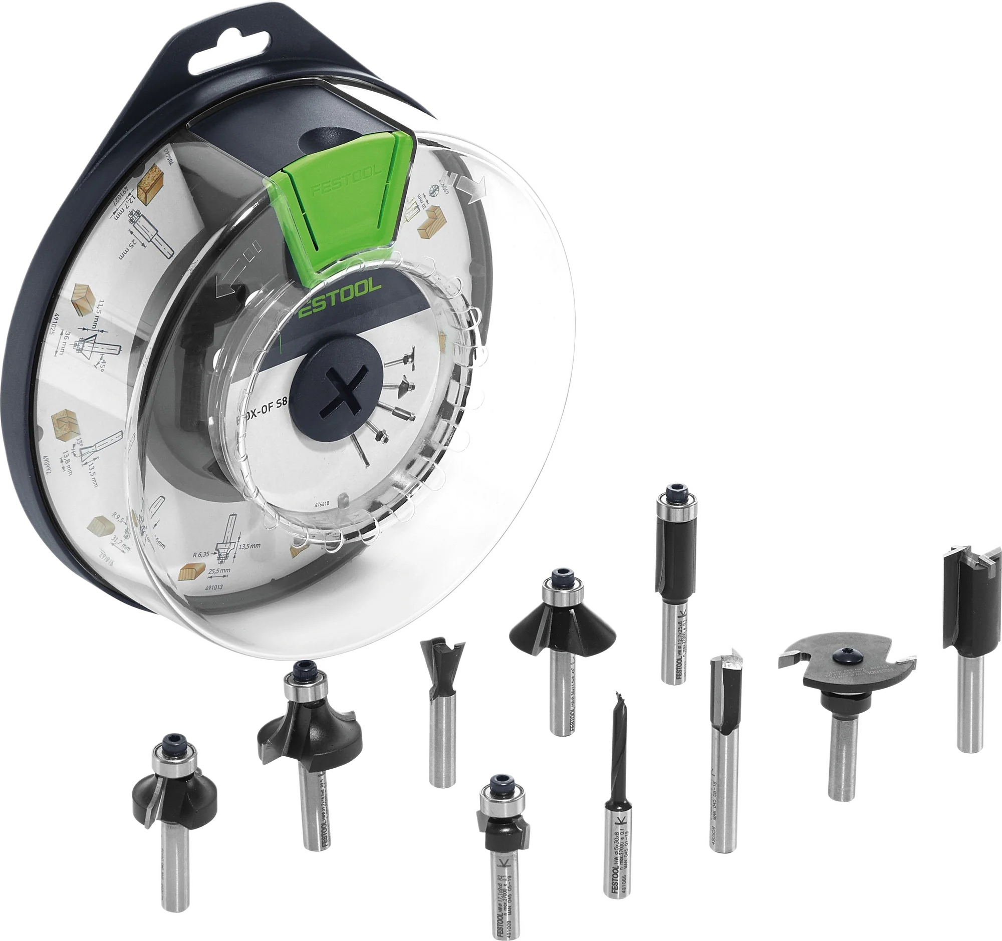 Effective Festool 498979 Router Bit Box Box-OF HW S8 Mix Relaxed