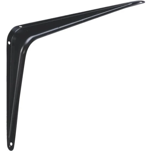 Clean National Hardware 8 D. x 10 H. Black Steel Shelf Bracket Green