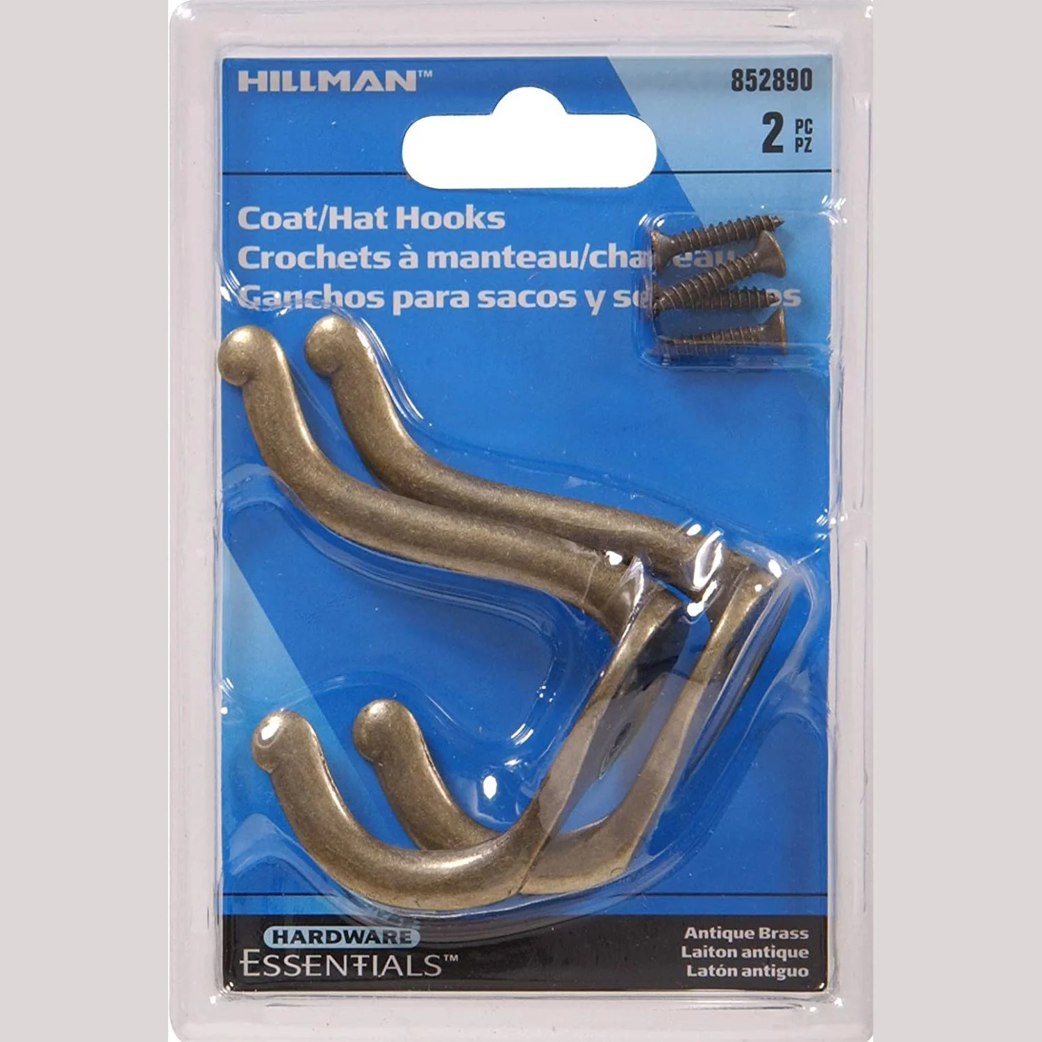 Trusted Hillman Coat Hat Hook- Antique Brass Prestigious