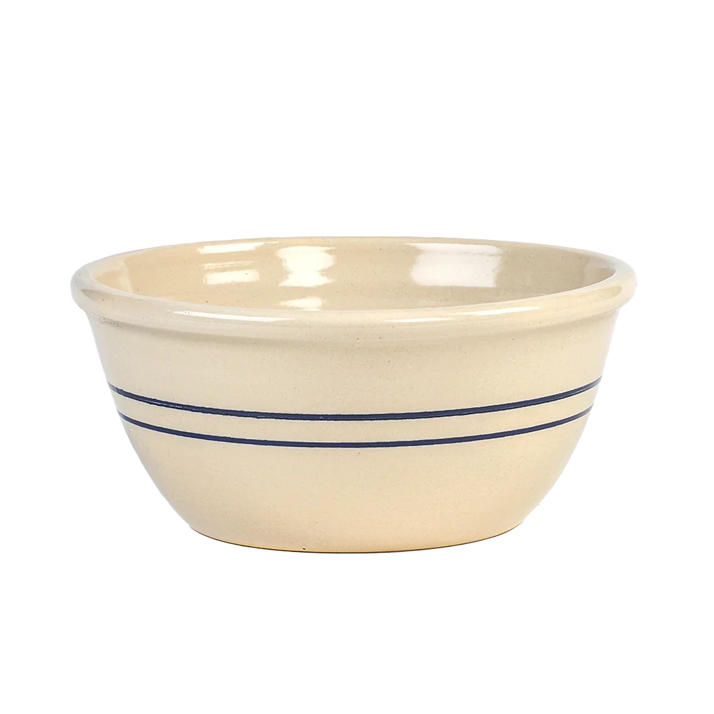Authentic 10 Heritage Blue Stripe Stoneware Mixing Bowl Unique