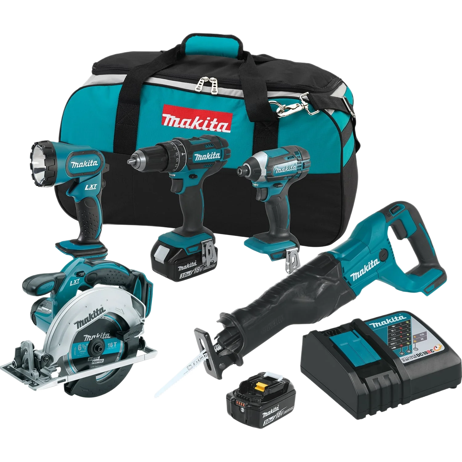 Fast Makita 18V LXT® Cordless 5-Tool Combo Kit Original
