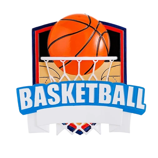 Top-Quality PolarX Personalized Basketball Shield Ornament High-End