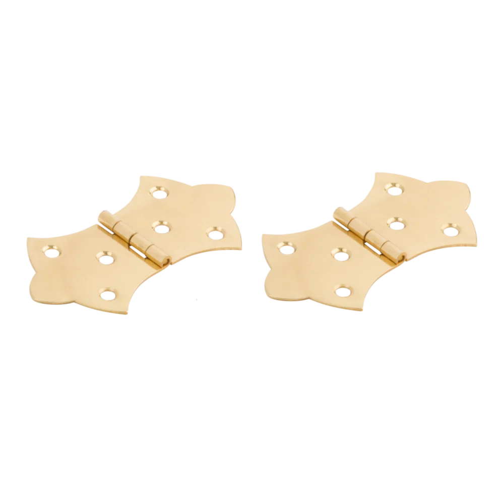Expertly Made National Hardware 1-11 16 x 3-1 16 Miniature Brass Decorative Hinge 2-Pack Contemporary