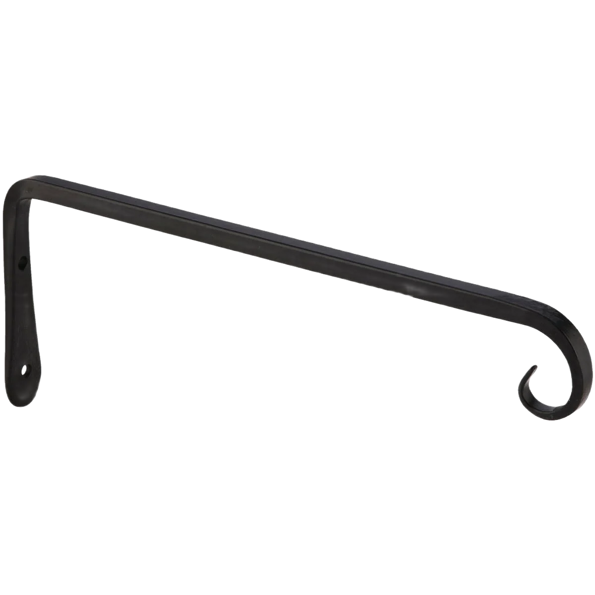 Eco-Friendly Panacea Black Powder-Coated Straight Wrought Iron Hanging Plant Bracket 10 Certified