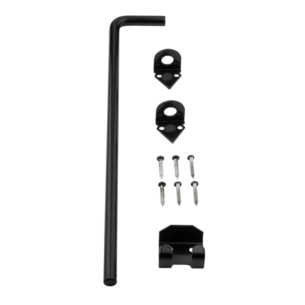 Elegant National Hardware 5 8 x 18 Black Adjustable Throw Cane Bolt Original Design