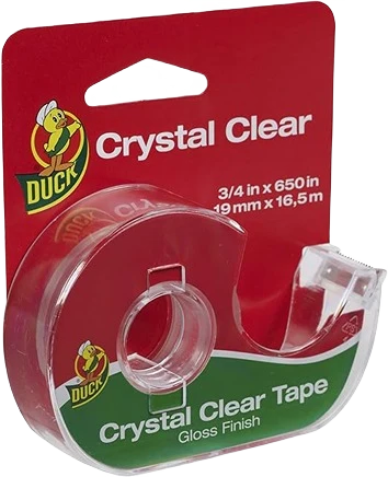 Long-Lasting Shurtape Brands Duck Crystal Clear Tape with Dispenser 3 4 x 650 Specialty