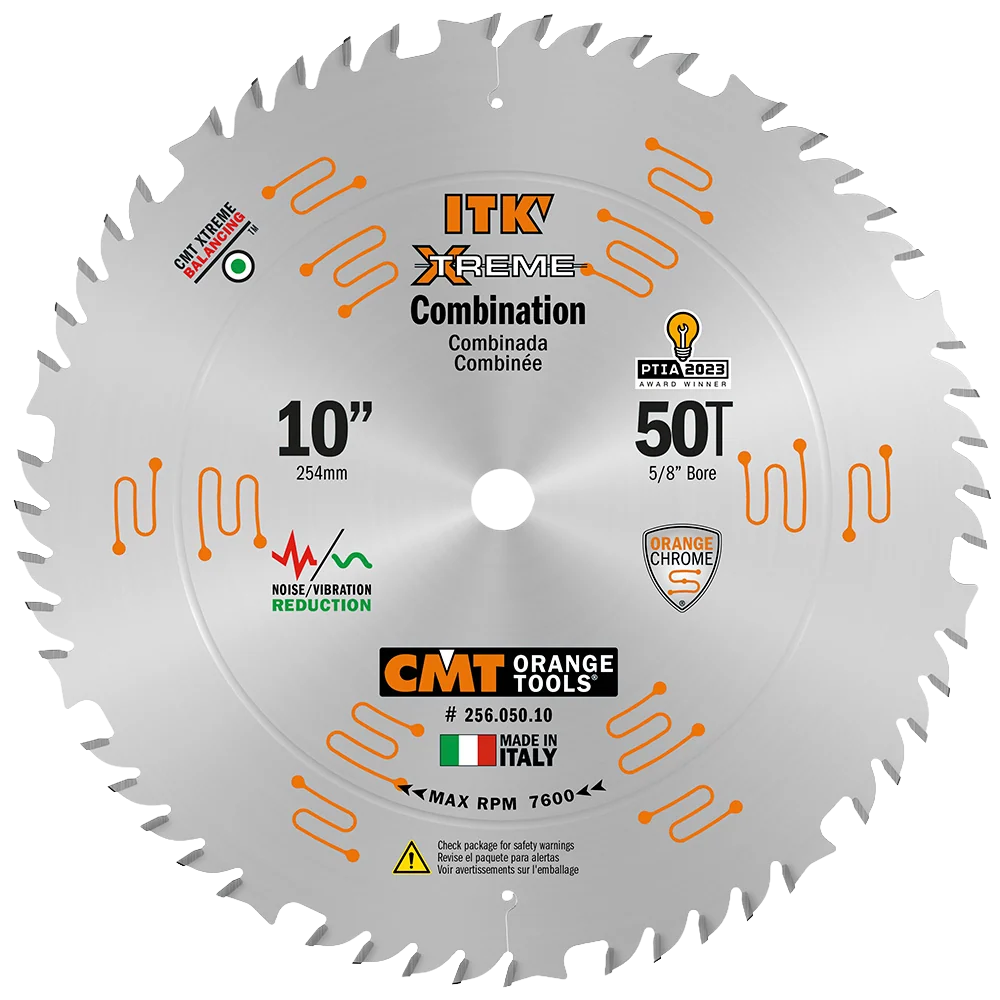 Certified CMT Orange Tools 10 50T Combination Saw Blade Relaxed
