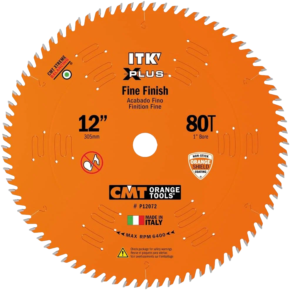 Unique CMT Orange Tools 12 72T Itk-Xplus® Finish Sliding Compound Saw Blade Recyclable
