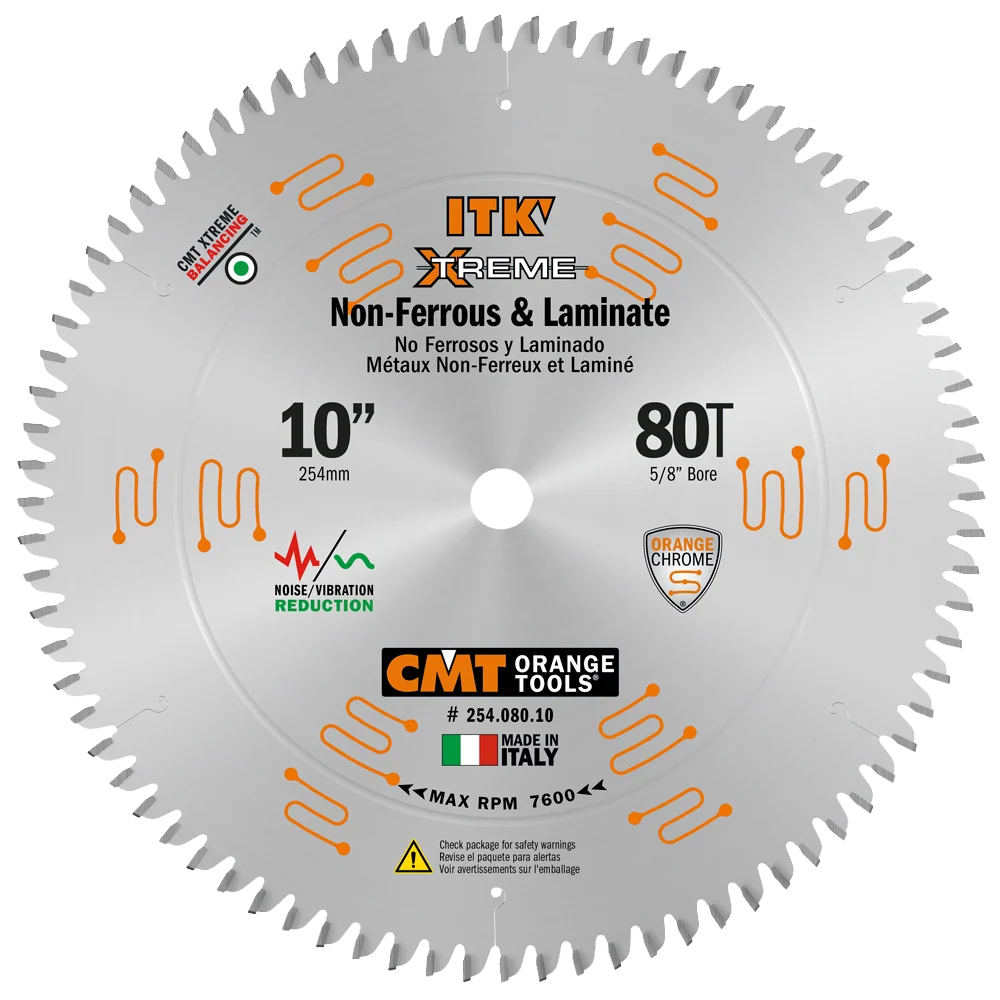 Advanced CMT Orange Tools 10 80T Non-Ferrous Melamine Saw Blade Exclusive