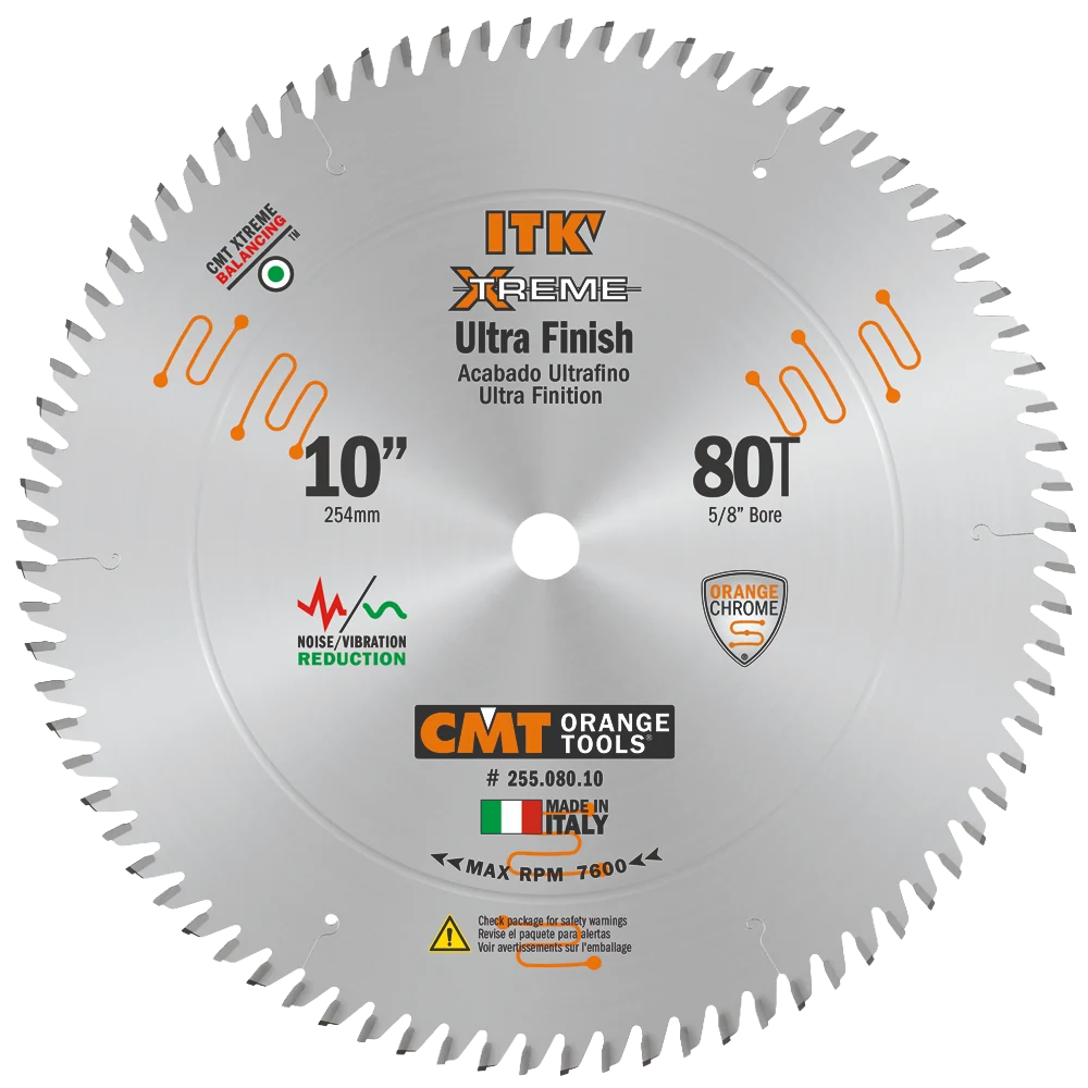 Genuine CMT Orange Tools 10 80T Ultra Finish Saw Blade Premium Material