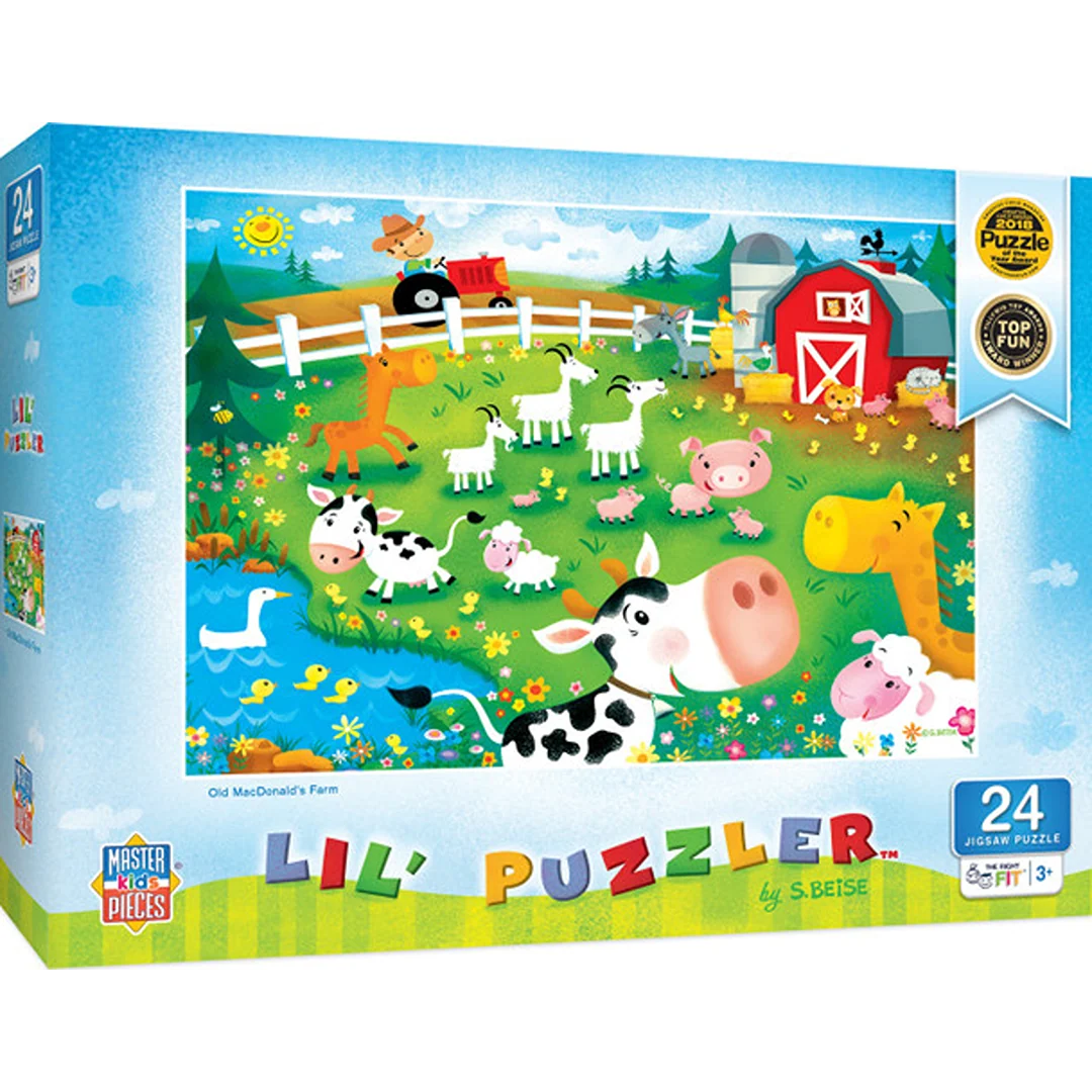 Eco-Friendly MasterPieces Lil’ Puzzler 24-Piece Old MacDonald’s Farm Kids Puzzle Carefully Designed