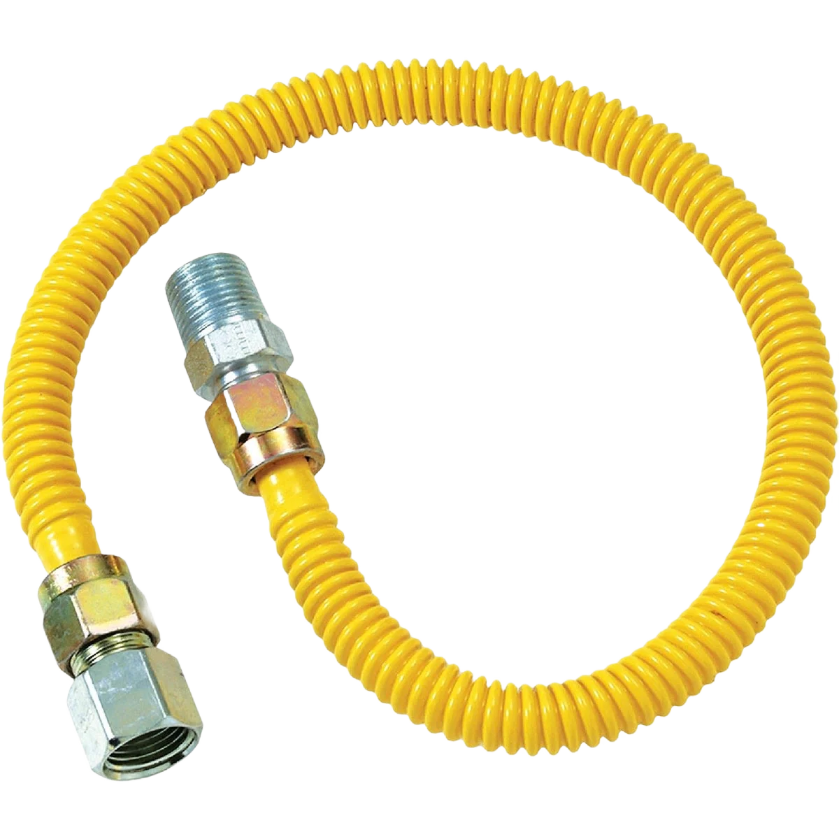 Dependable Dormont 1 2 OD x 18 Coated Stainless Steel Gas Connector 1 2 FIP x 1 2 MIP Pure