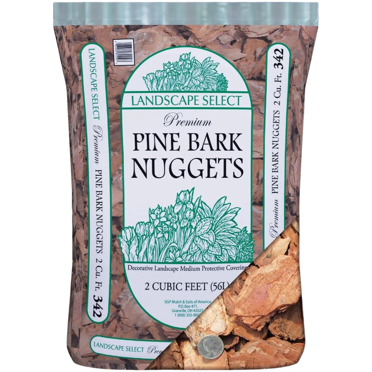 Excellent Landscape Select 2 Cu. Ft. Medium Pine Decorative Bark Mulch Nuggetss Sophisticated