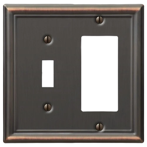 Elite Amerelle 1 Toggle-1 Rocker Chelsea Antique Bronze Wallplate Functional