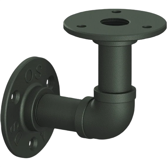 Dependable Knape Vogt Birmingham 4 Industrial Elbow Pipe Shelf Bracket Smooth