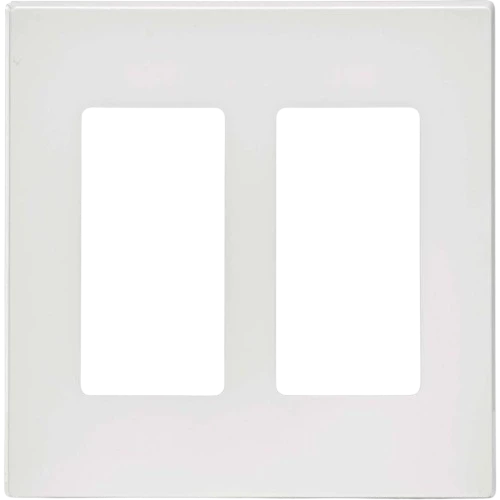 World-Class Leviton White 2-Gang Poly Carbonate Screwless Decorator Wall Plate Traditional