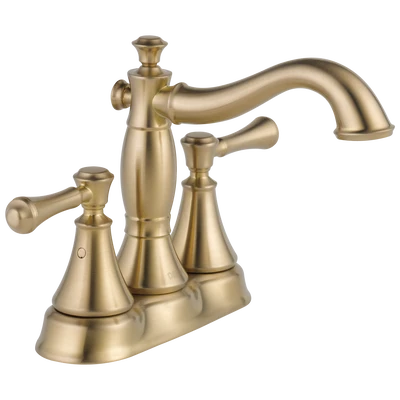 Breathable Delta Cassidy Champagne Bronze Two Handle Centerset Bathroom Faucet Soft