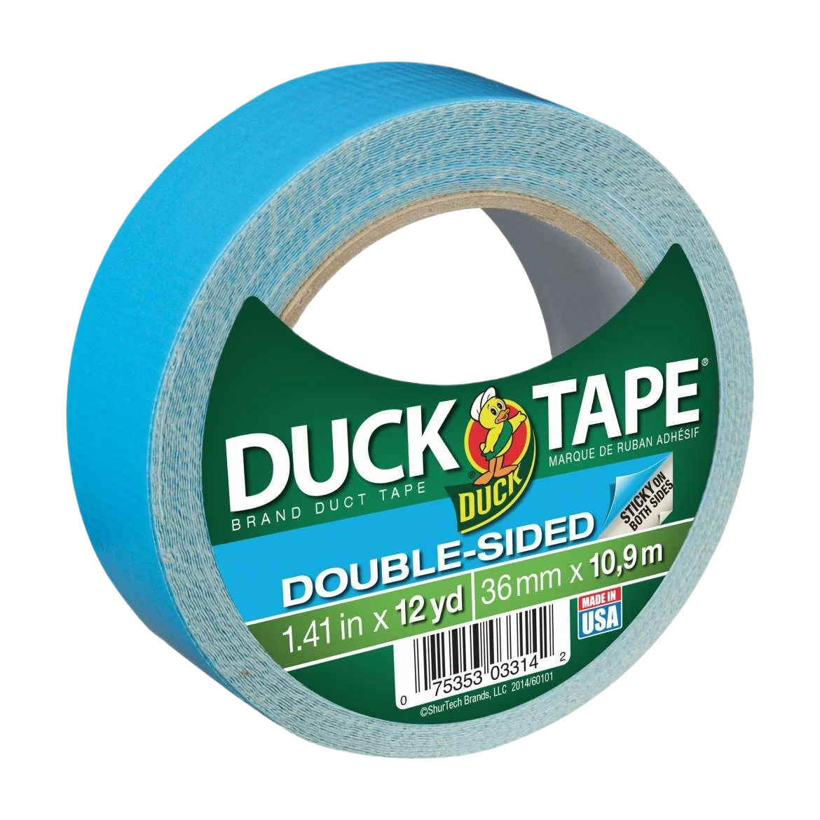 Flexible Duck Brand Blue Double Sided Duck Tape 1.41 in. x 12 yd. Elegant