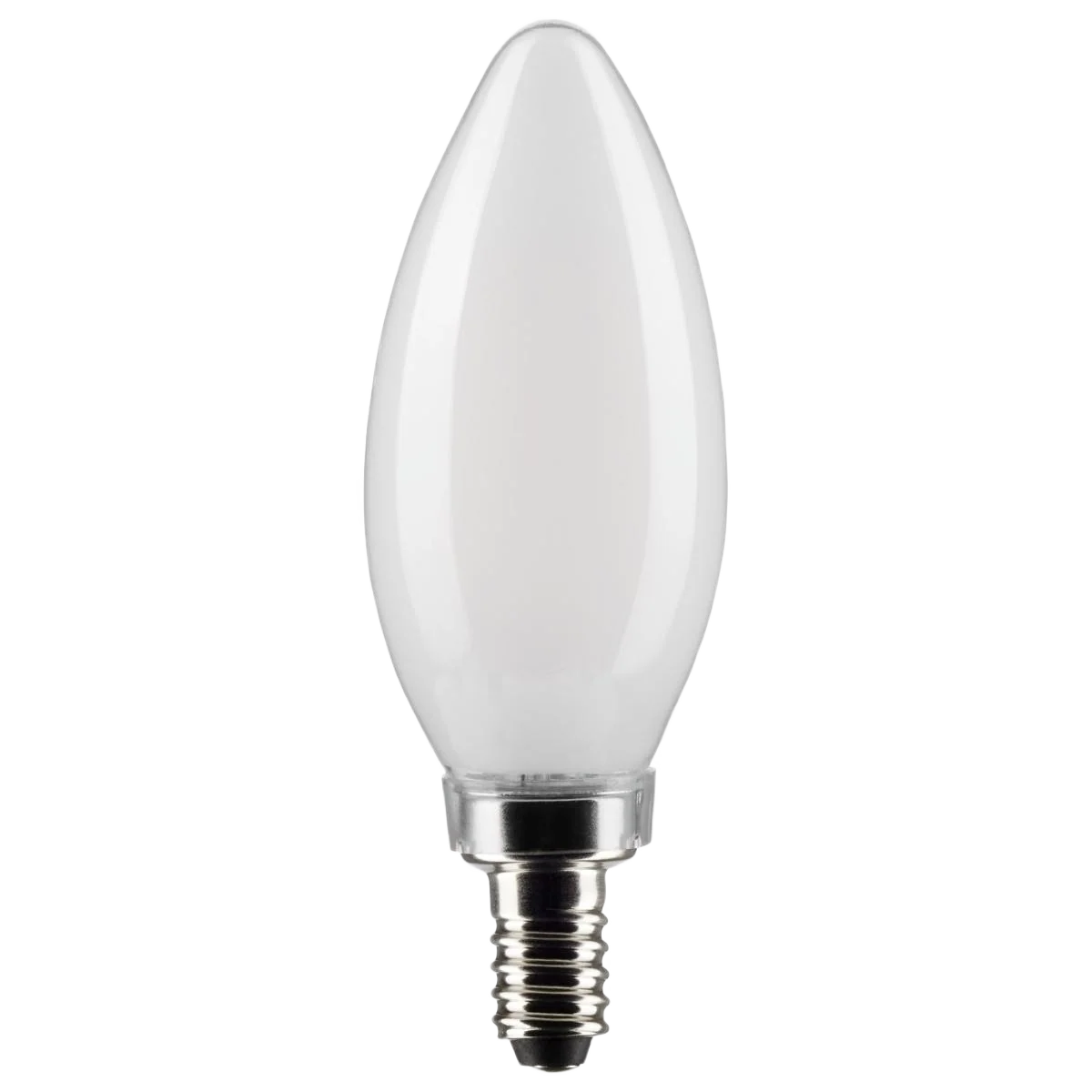 Reliable Satco 5.5 Watt LED Candelabra Base Cool White Light Bulb Detailed