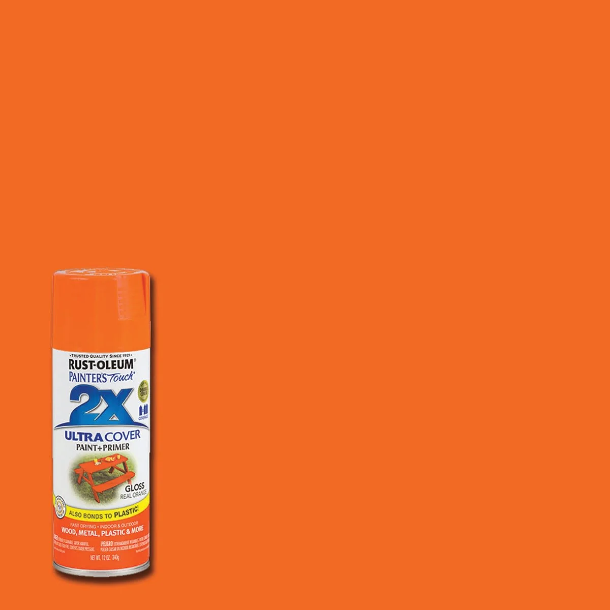Solid Rust-Oleum Painters’ Touch 2X Orange Gloss Spray Paint Primer 12 oz. Proven
