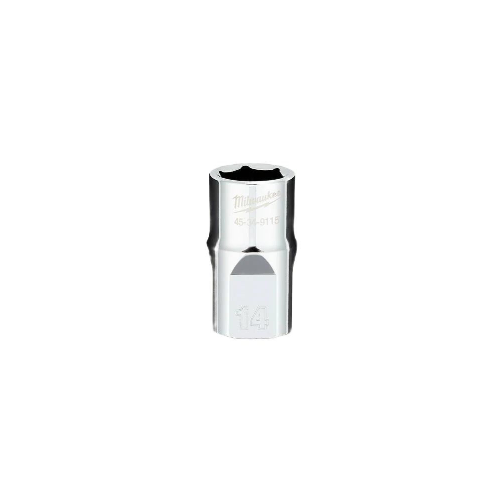 Artisan Milwaukee 1 2 Drive 14-mm Standard Socket w FOUR FLAT™ Sides Refined