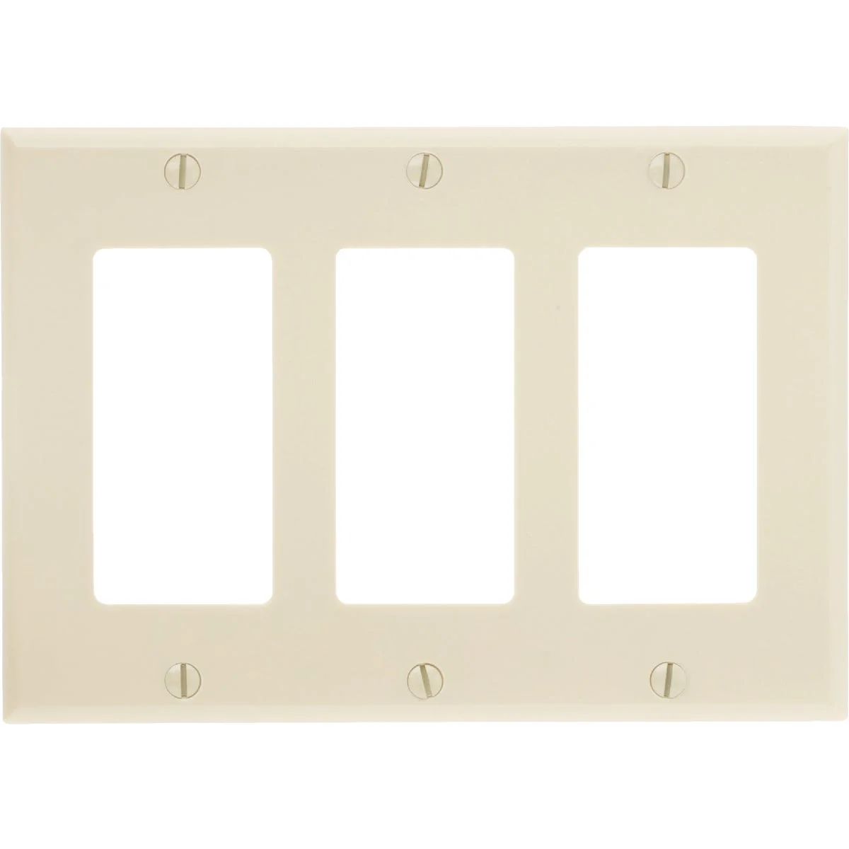 Versatile Leviton Decora 3-Gang Ivory Smooth Plastic Rocker Decorator Wall Plate Secure