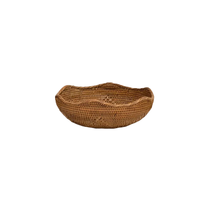 Long-Lasting Bloomingville Medium Hand Woven Rattan Bowl 9.5 in. Powerful