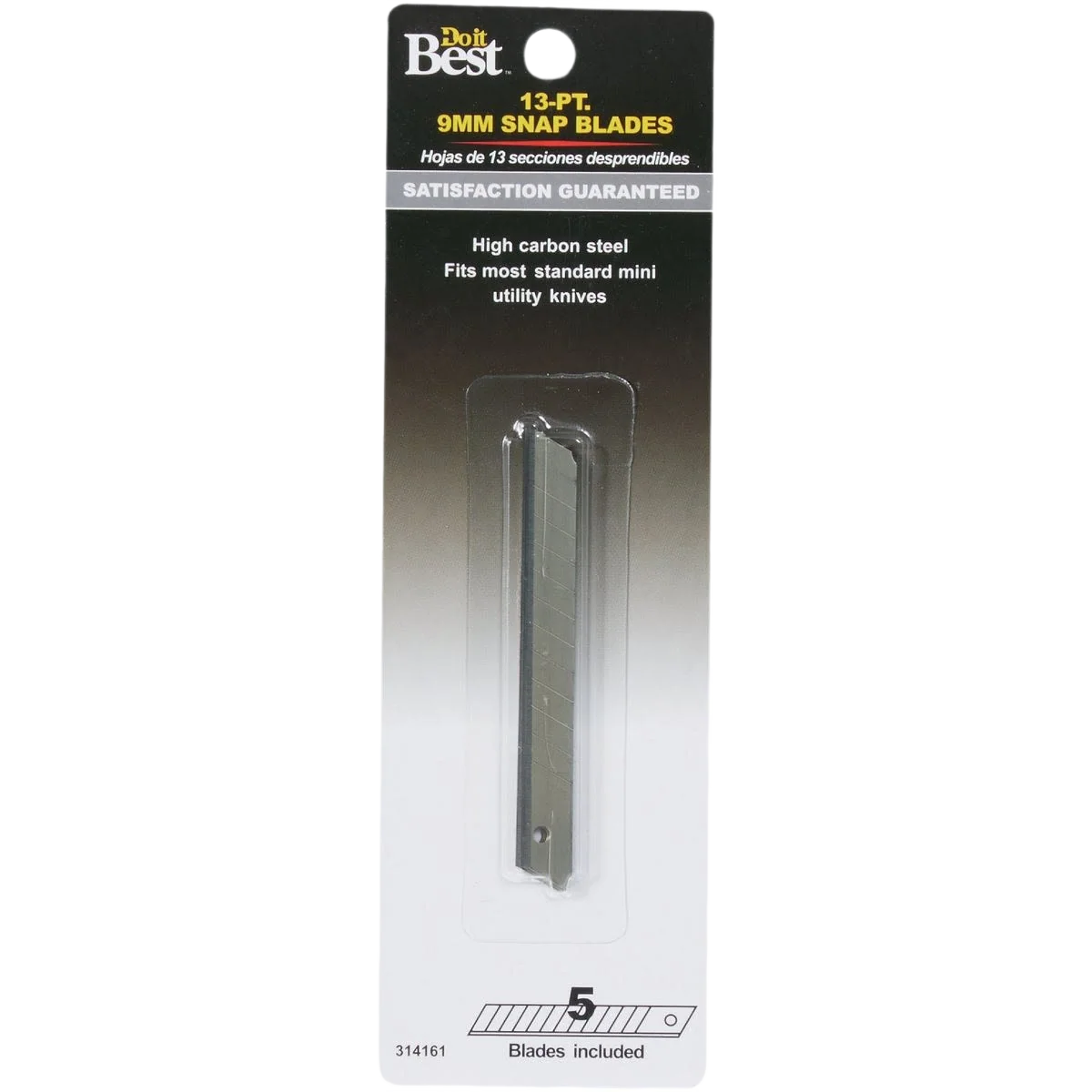 Easy-to-Use Do it 9mm 13-Pt Snap-Off Knife Blades 5 Pk Environmentally Friendly