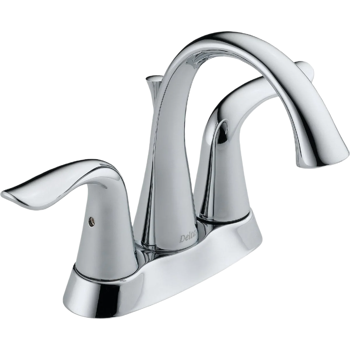 Minimalist Delta Lahara Chrome Two Handle Centerset Bathroom Faucet Long-Lasting