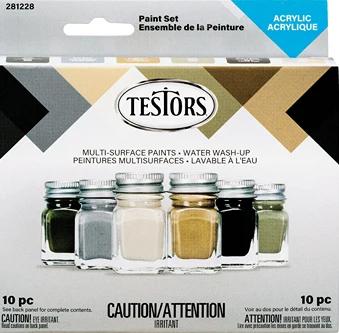 Original Design Rust-Oleum Testors Acrylic Paint Set 6 color Traditional