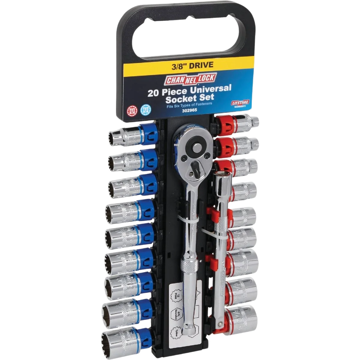 User-Friendly Channellock 3 8 Drive Universal Ratchet Socket Set 20-Piece Sophisticated