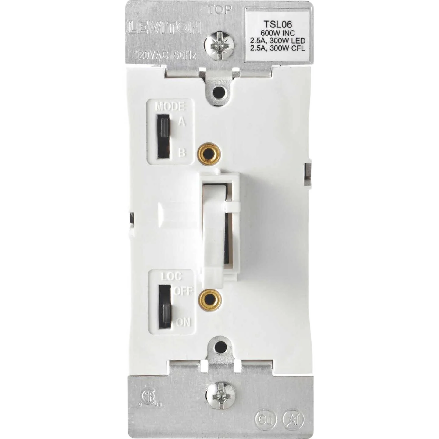 Eco-Friendly Leviton Universal Toggle Slide White Dimmer Switch Enhanced