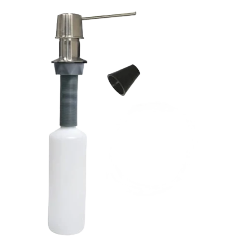 Authentic Danco Universal Soap Dispenser with Straight Nozzle in Brushed Nickel Next-Generation
