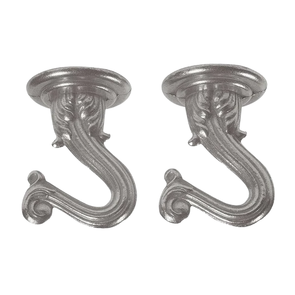 Expertly Made Westinghouse Brushed Pewter Swag Hook 2-Pack Pure