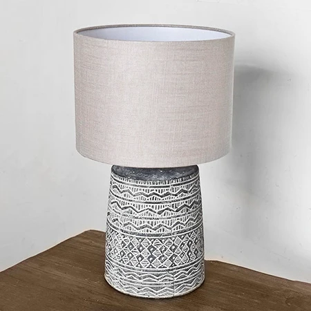 Smooth PD Home and Garden Charcoal Ceramic Boho Lamp 17 Excellent