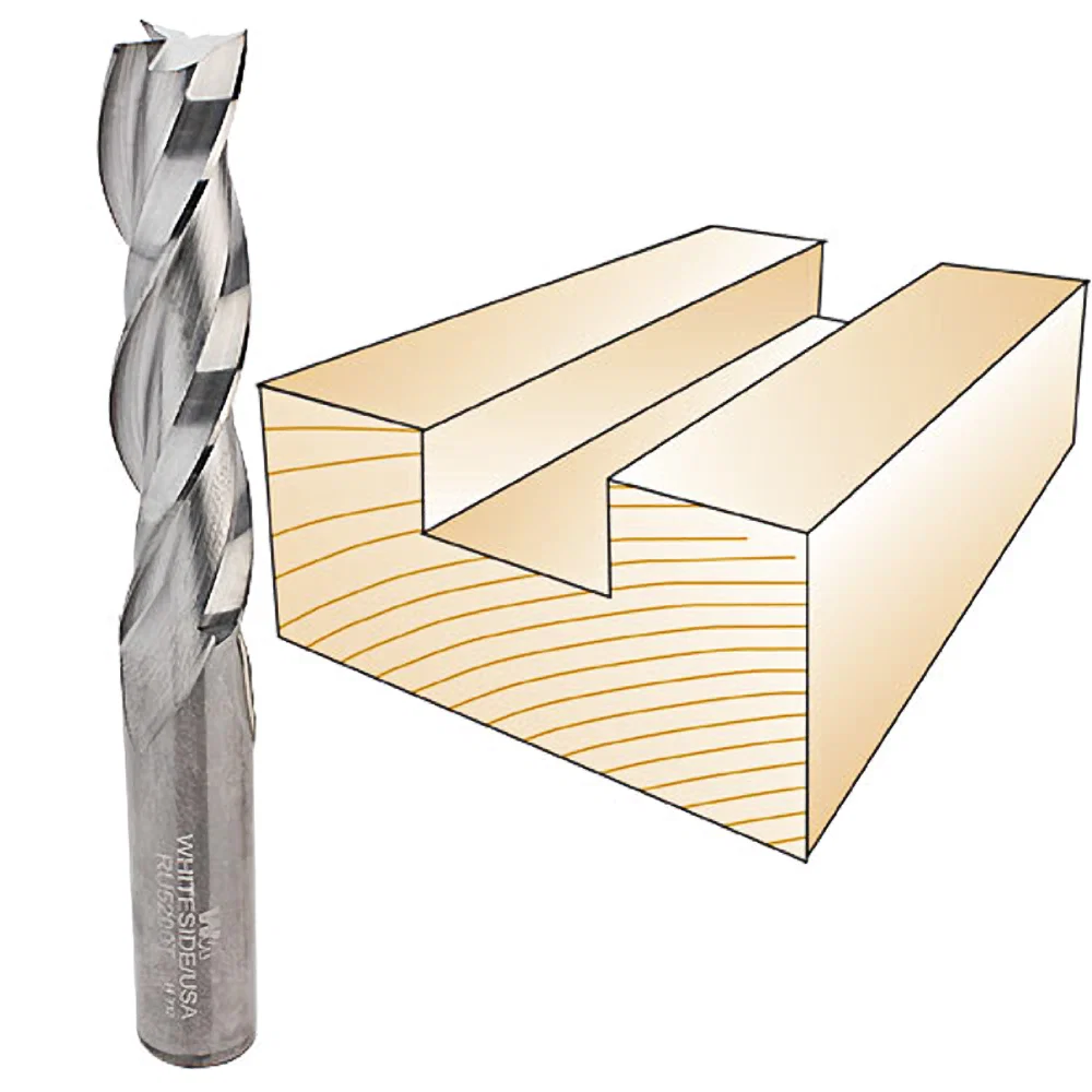 Trusted Whiteside Three Flute Spiral Upcut Bit 1 2 in. SH x 1 2 in. CD x 2 in. CL Durable