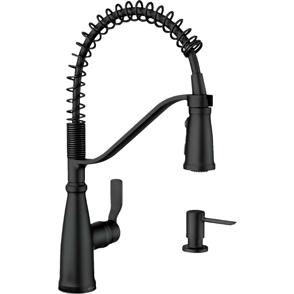 Elegant Moen Nolia Matte Black One Handle High Arc Pulldown Kitchen Faucet High-Performance