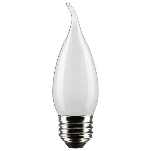 World-Class Satco 5.5 Watt CA10 LED Medium Base Decorative Flame Light Bulb 2-Pack Fine