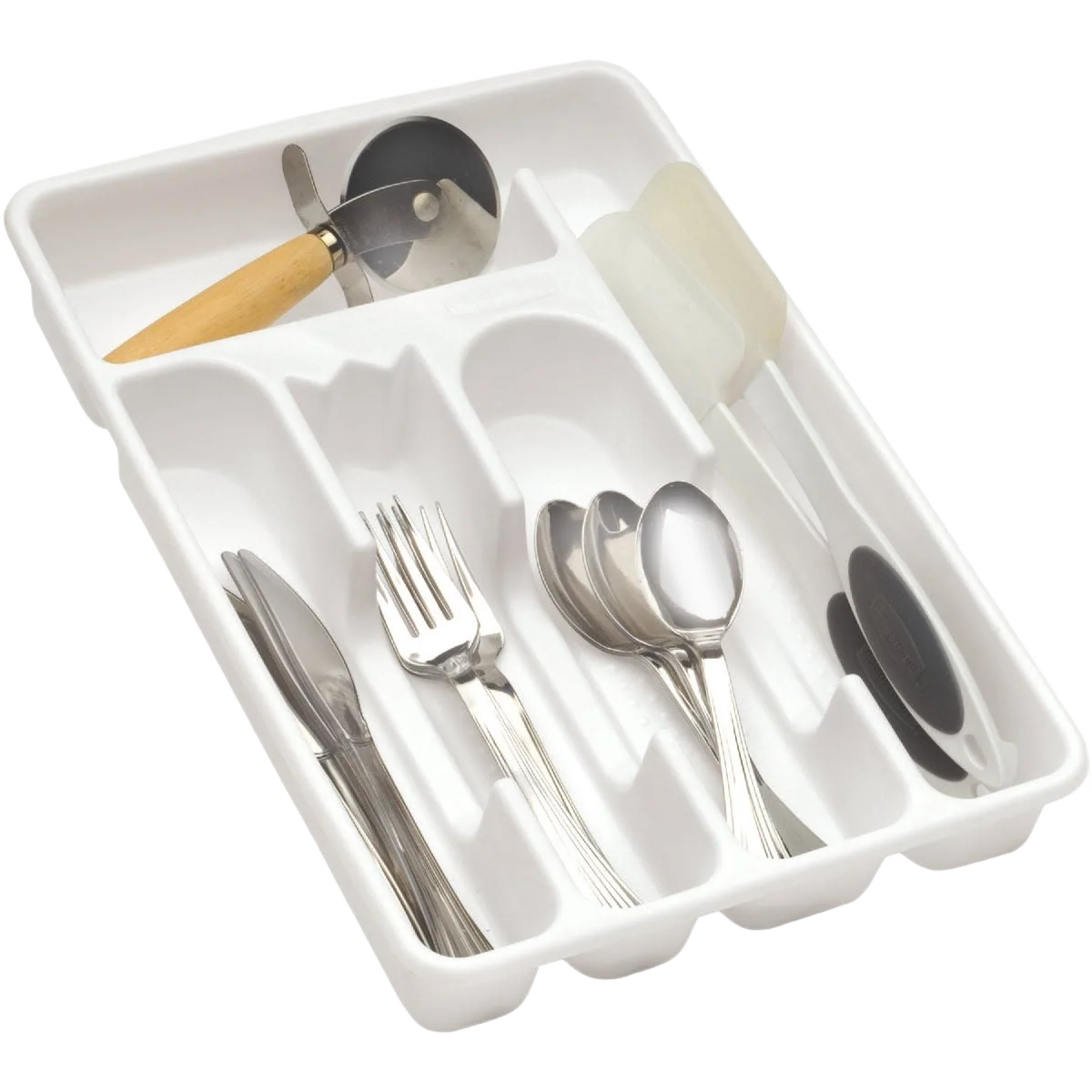 Detailed Rubbermaid White Cutlery Tray Exclusive